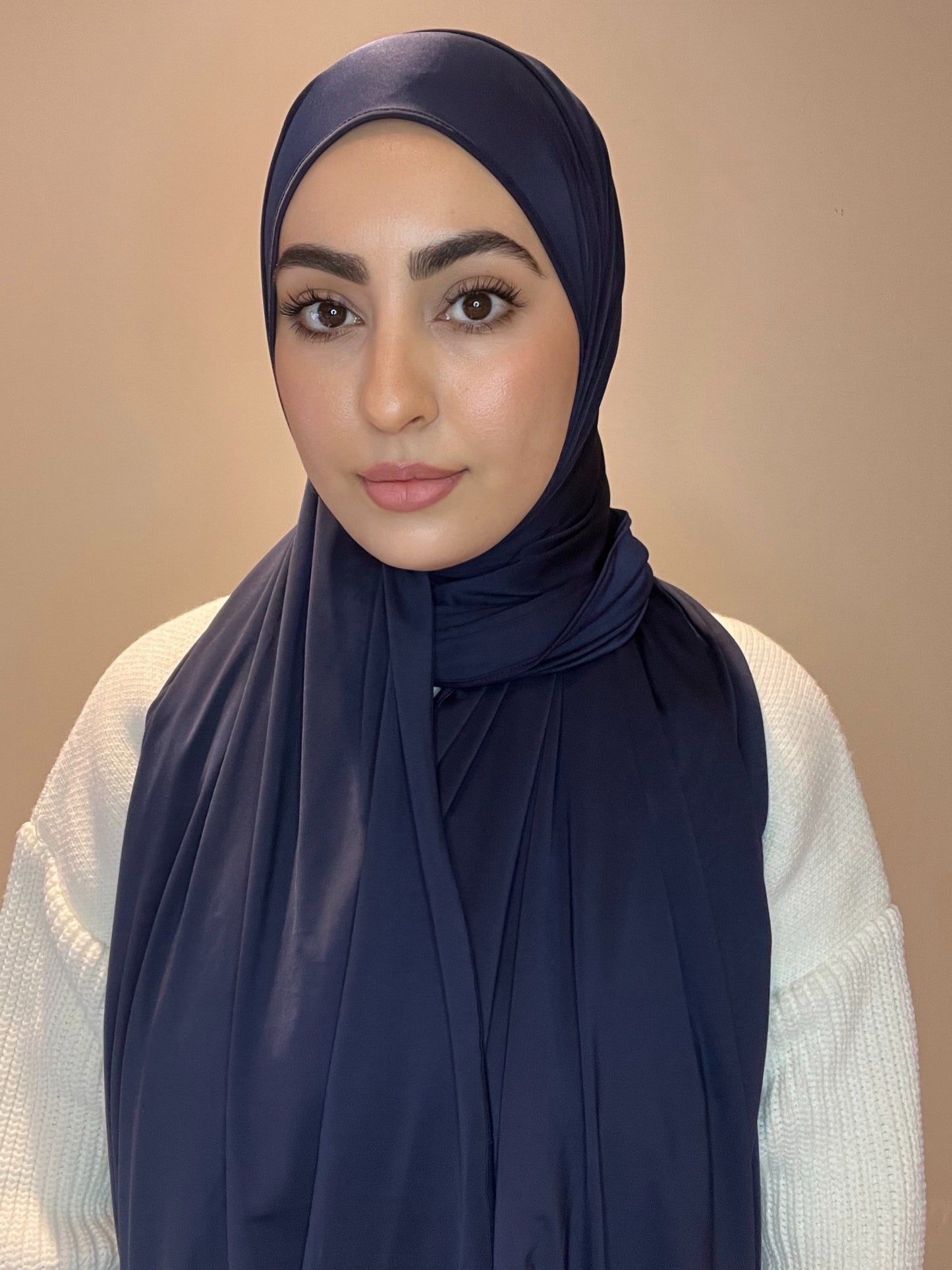 Hijab liquid jersey bleu marine