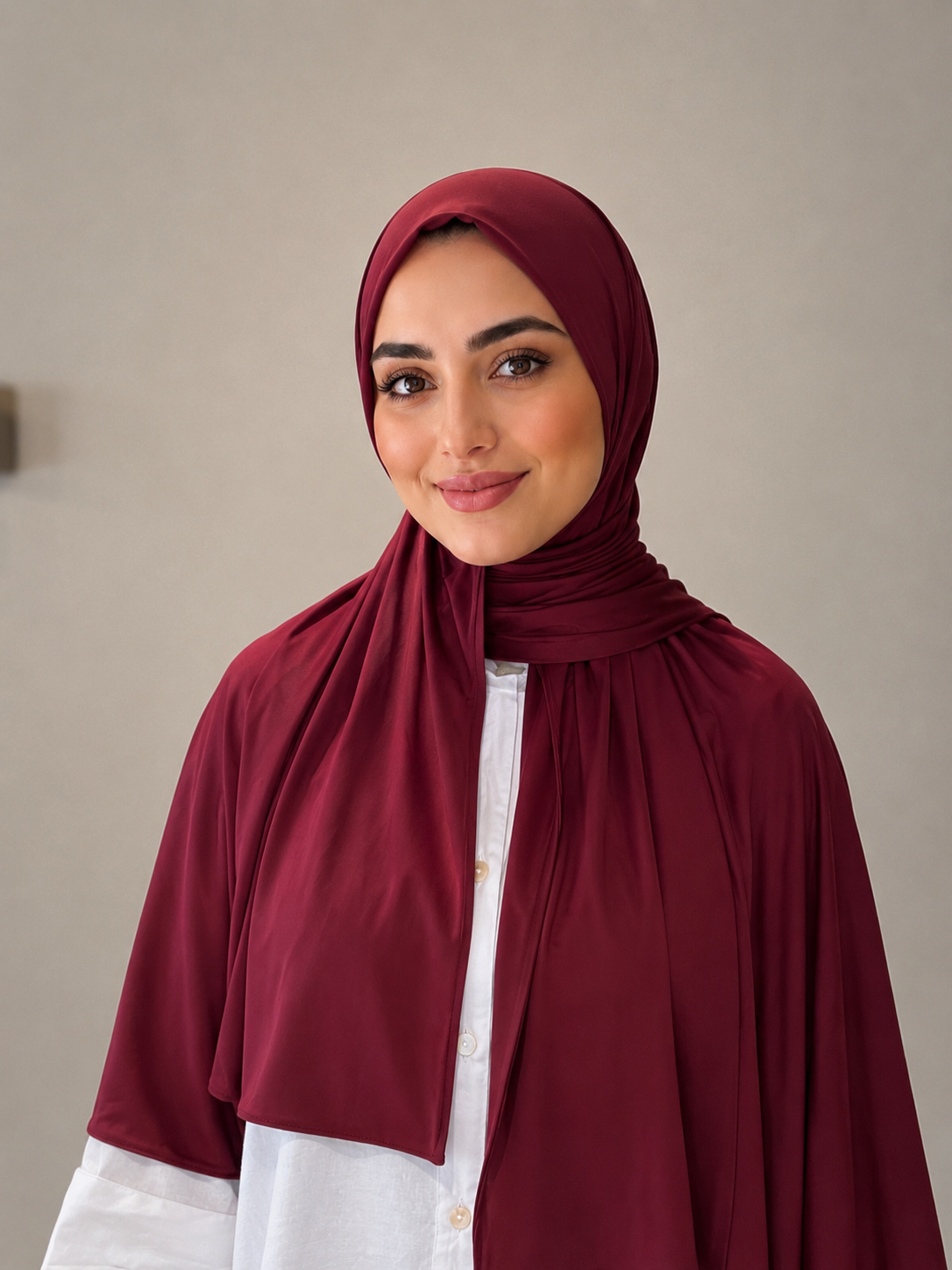 Hijab liquid jersey burgundy