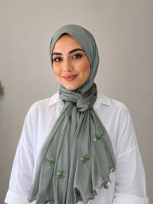 Hijab princess kaki