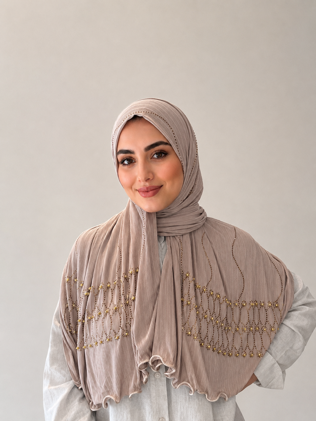 Hijab pearl beige