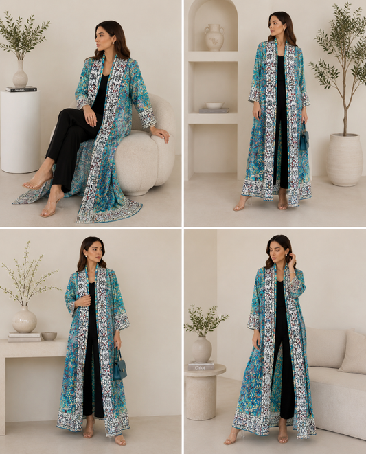 Kimono abaya  accordéon 🦚