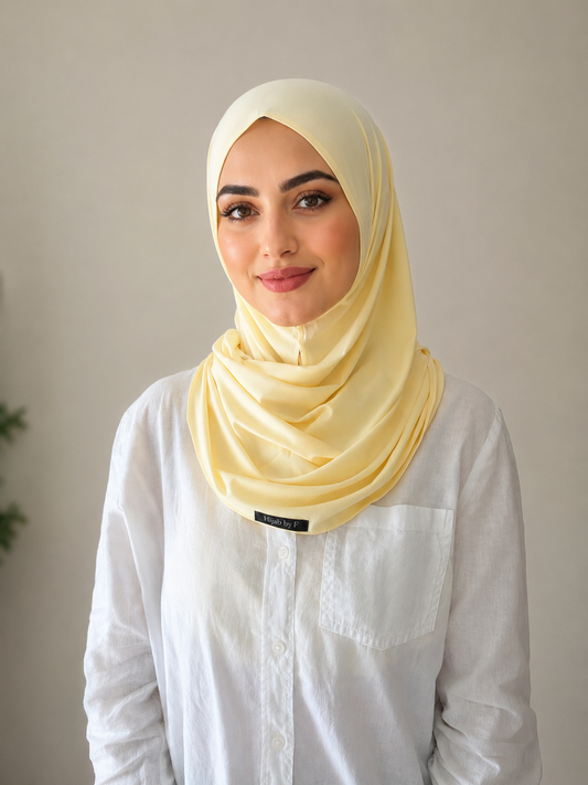 Hijab instant jaune