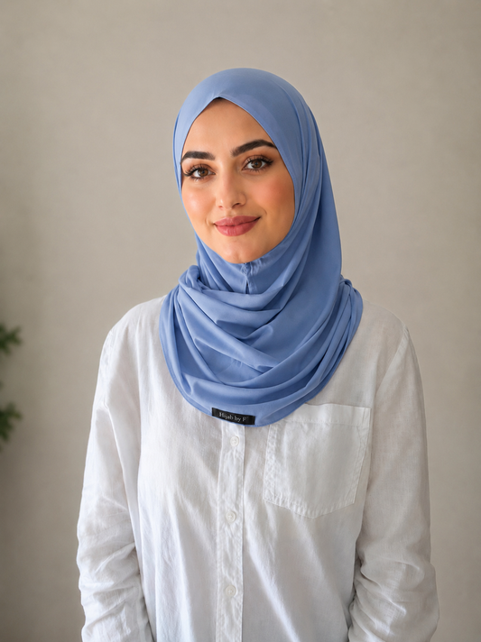 Hijab instant bleu