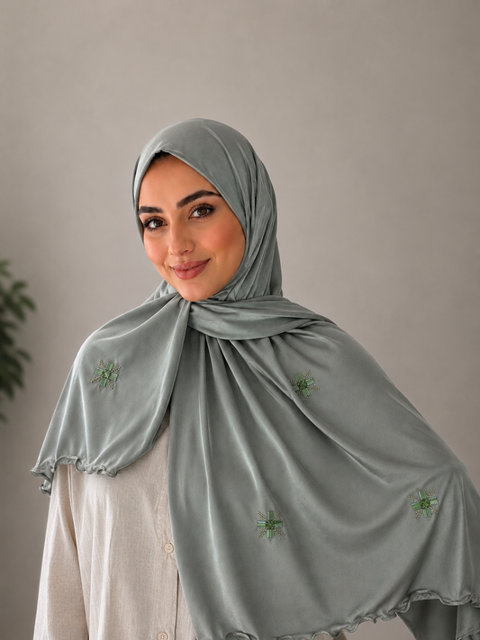 Hijab princess khaki