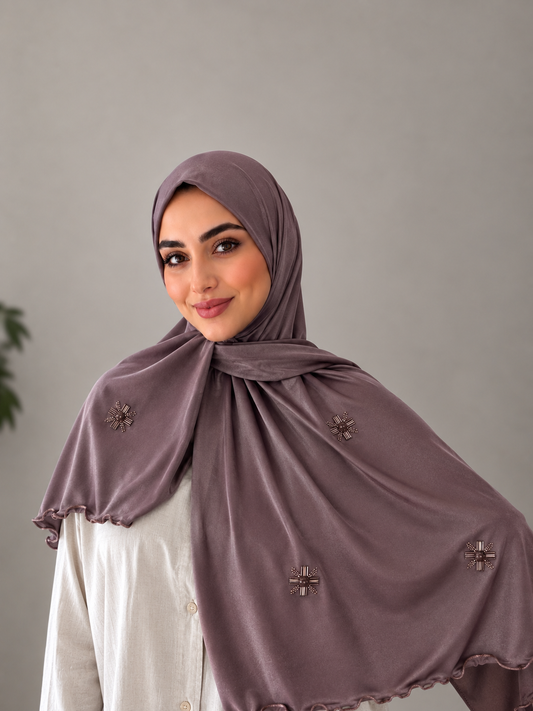 Hijab princess mauve orchidée