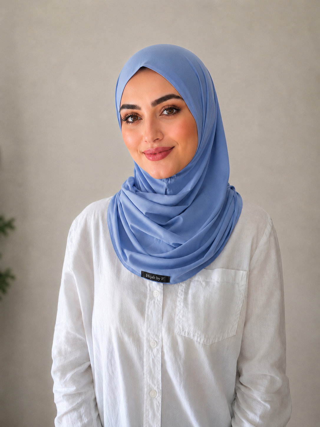 Hijab instant bleu