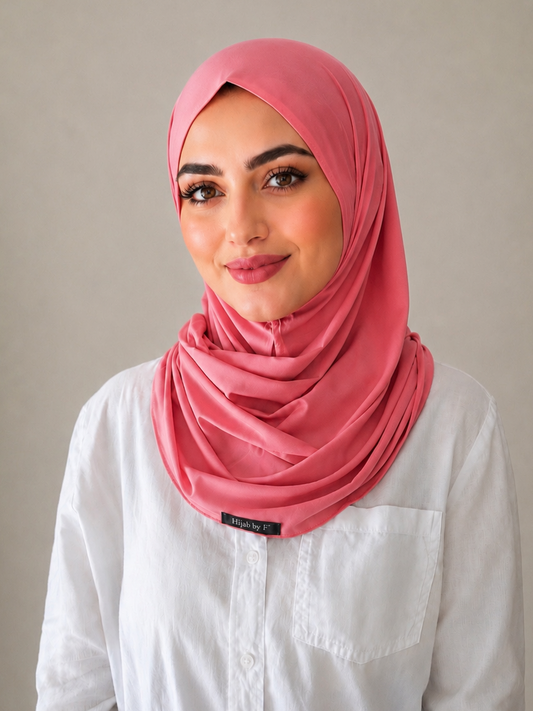 Hijab instant corail