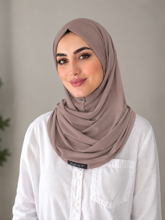 Hijab instant taupe