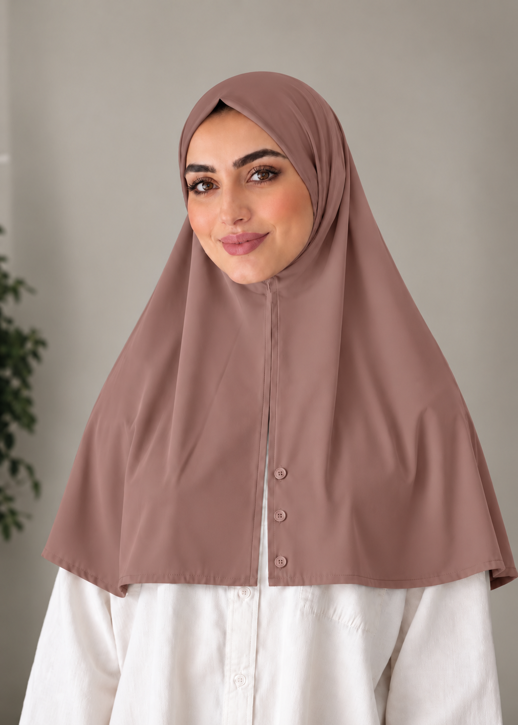 Hijab instant taupe rosé